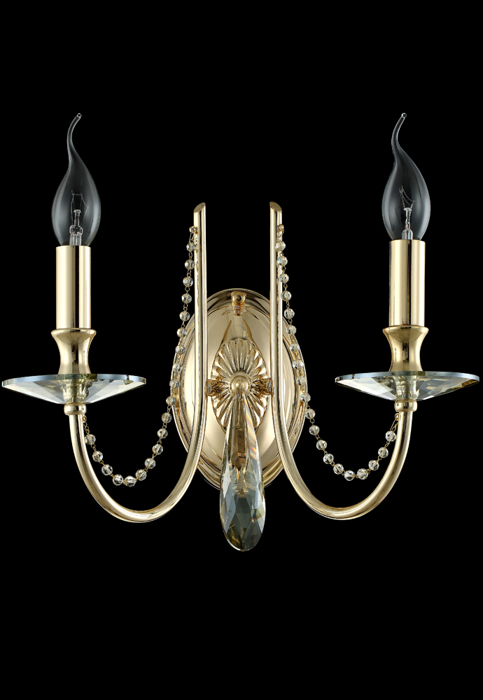 Изображение товара Бра Crystal Lux VICTORIA AP2 GOLD/AMBER от магазина N&M Home