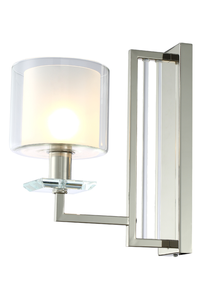 Изображение товара Бра Crystal Lux NICOLAS AP1 NICKEL/WHITE от магазина N&M Home