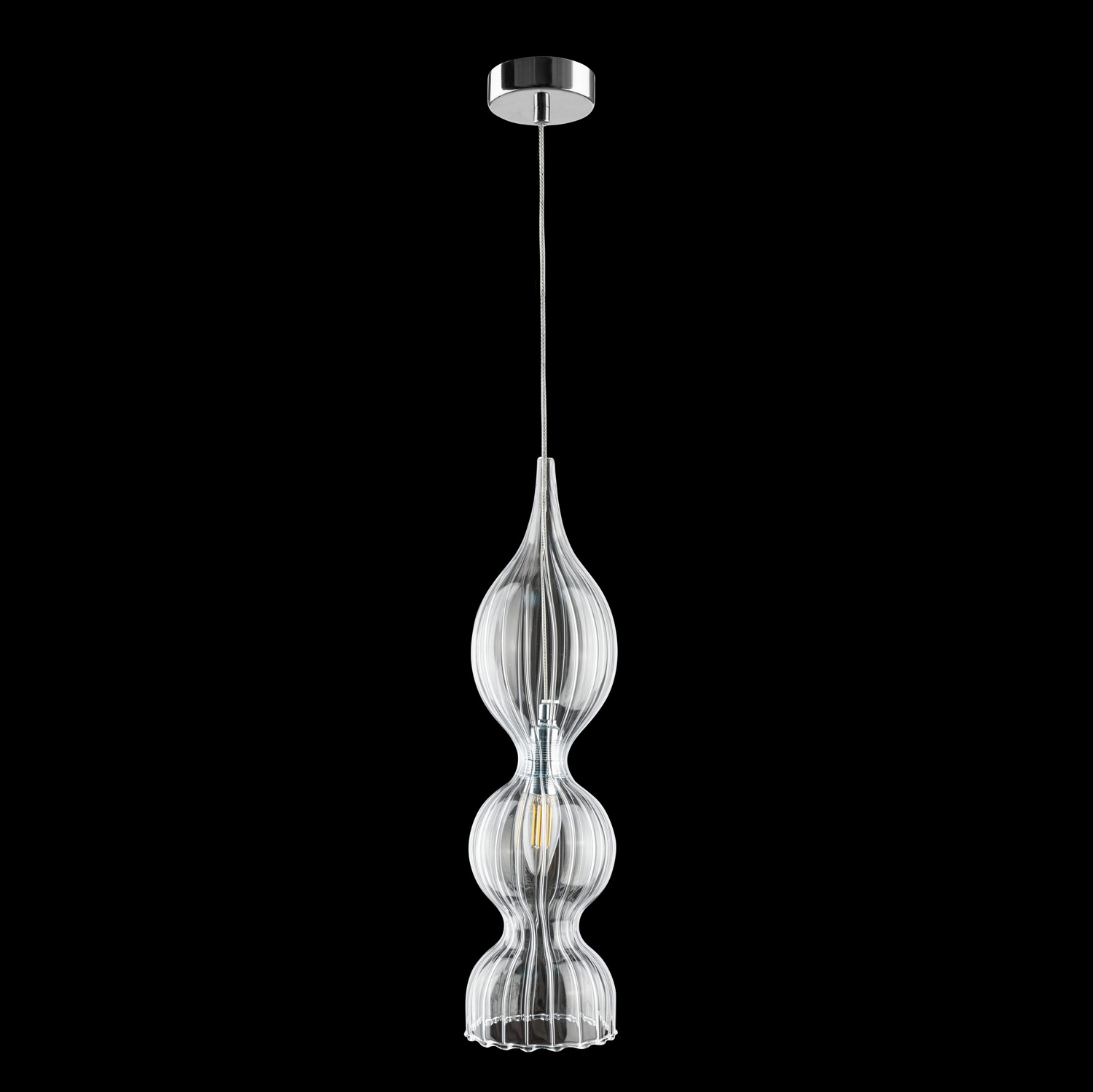 Изображение товара Светильник подвесной Crystal Lux IRIS SP1 B TRANSPARENT от магазина N&M Home
