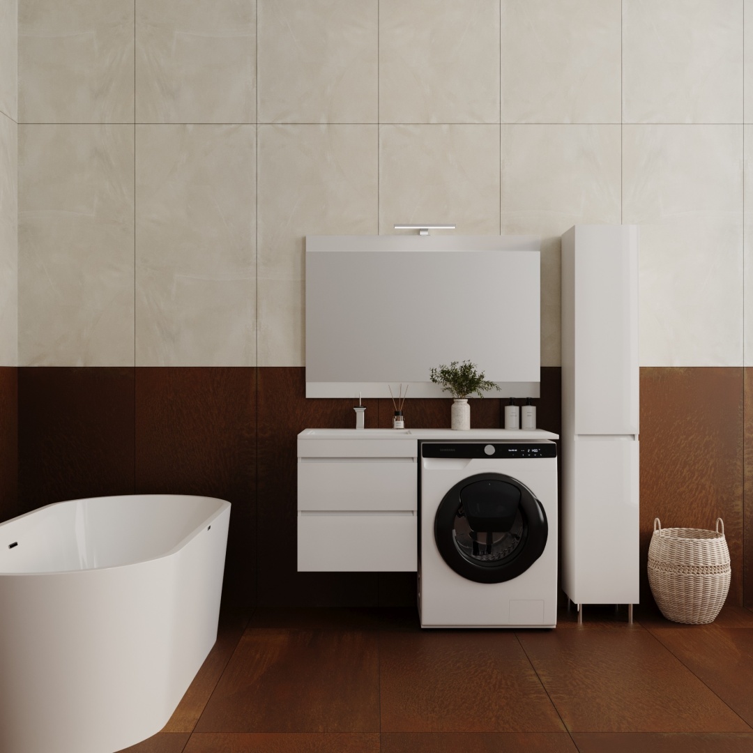Изображение товара Тумба подвесная "Даллас 115", Люкс белый, PLUS от магазина N&M Home