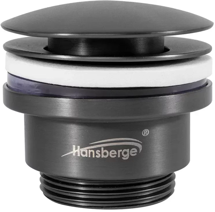 Изображение товара Донный клапан для раковины Hansberge H107 Графит от магазина N&M Home