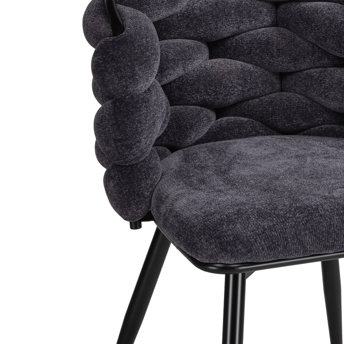 Изображение товара Стул на металлокаркасе на металлокаркасе Rendi gray-blue / black от магазина N&M Home