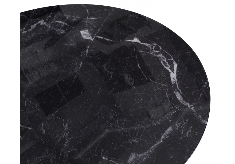 Изображение товара Керамический стол Вивиен 90х90х75 черный мрамор shakespeare black / черный от магазина N&M Home
