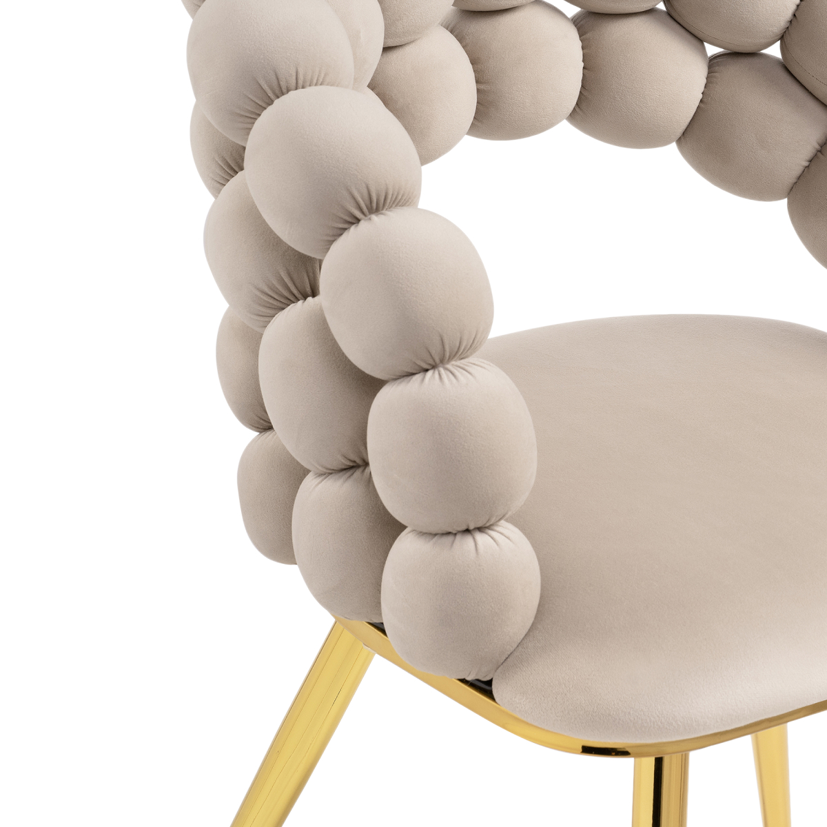 Изображение товара Стул на металлокаркасе Ball beige / gold от магазина N&M Home
