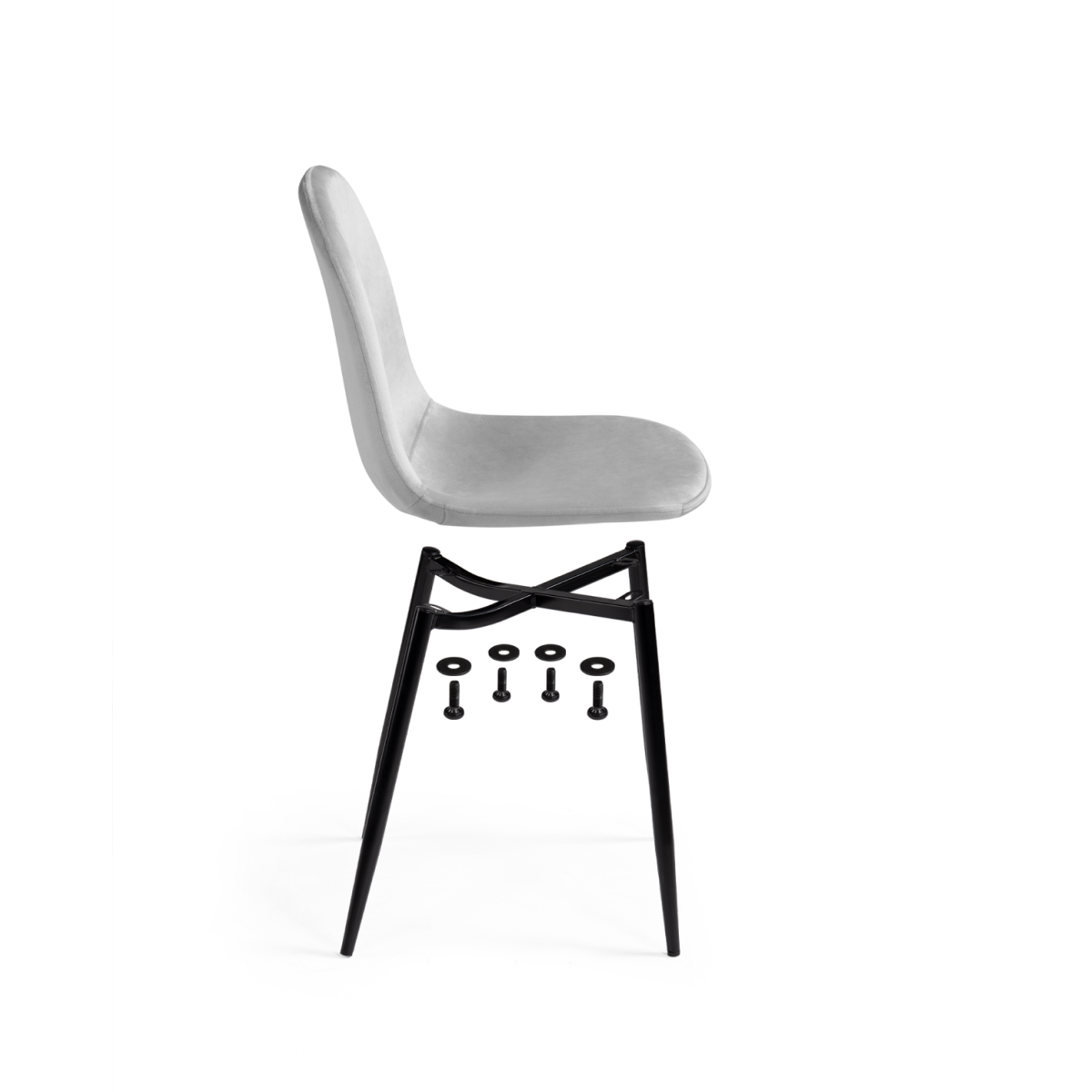 Изображение товара Стул на металлокаркасе Lilu light grey / black от магазина N&M Home
