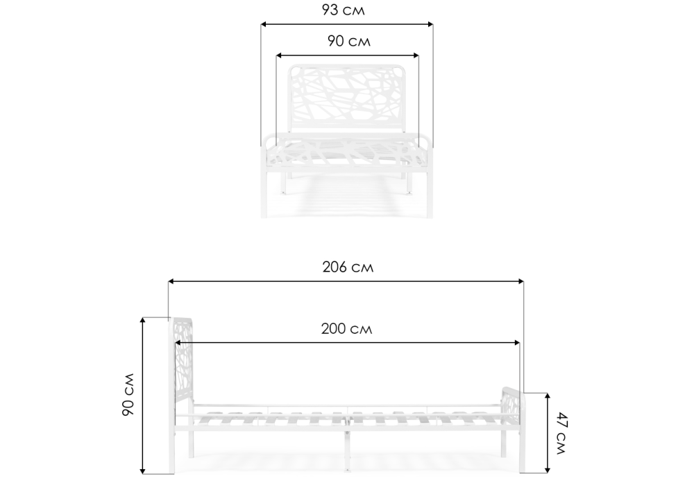 Изображение товара Кровать Кубо 90х200 черный от магазина N&M Home