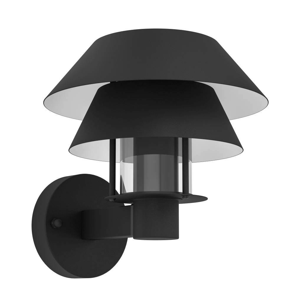 Изображение товара 900287 Уличный настенный светильник CHIAPPERA, E27, 1X40W, IP44, L220, H225, A245, сталь, черный, белый/стекло, прозрачный от магазина N&M Home