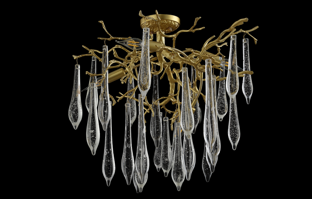 Изображение товара Люстра Crystal Lux REINA PL5 D600 GOLD PEARL от магазина N&M Home