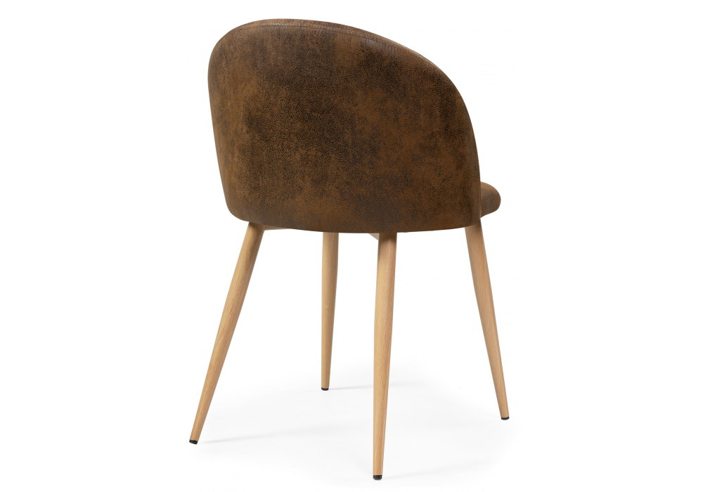 Изображение товара Стул на металлокаркасе Aldo dark brown / wood от магазина N&M Home