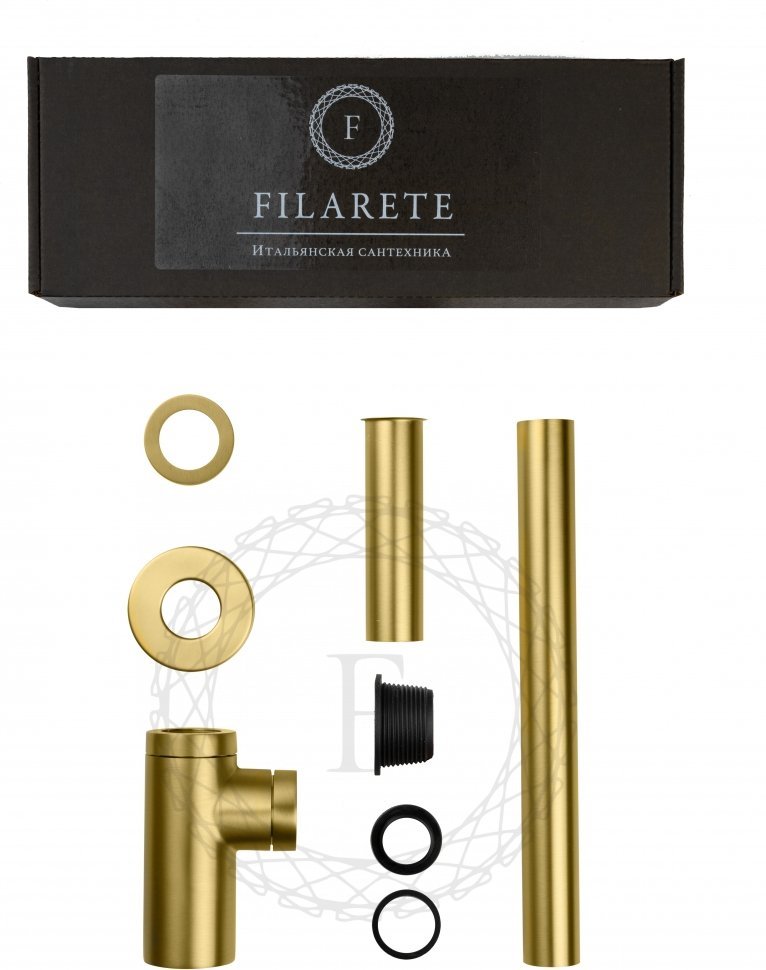 Изображение товара Сифон для раковины FILARETE FL70 (Матовое золото) от магазина N&M Home