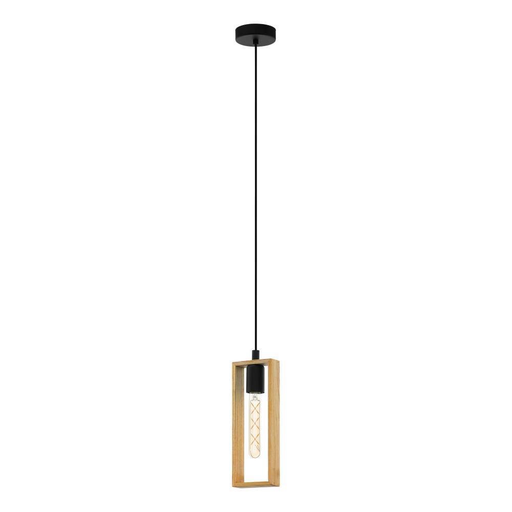 Изображение товара 44051 Подвес LITTLETON, 1x40W(E27), L110, B100, H1100, сталь, дерево, черный, коричневый от магазина N&M Home