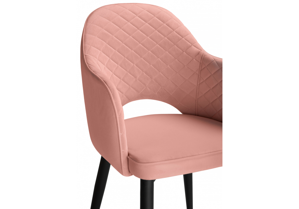 Изображение товара Стул на металлокаркасе Vener coral / black от магазина N&M Home