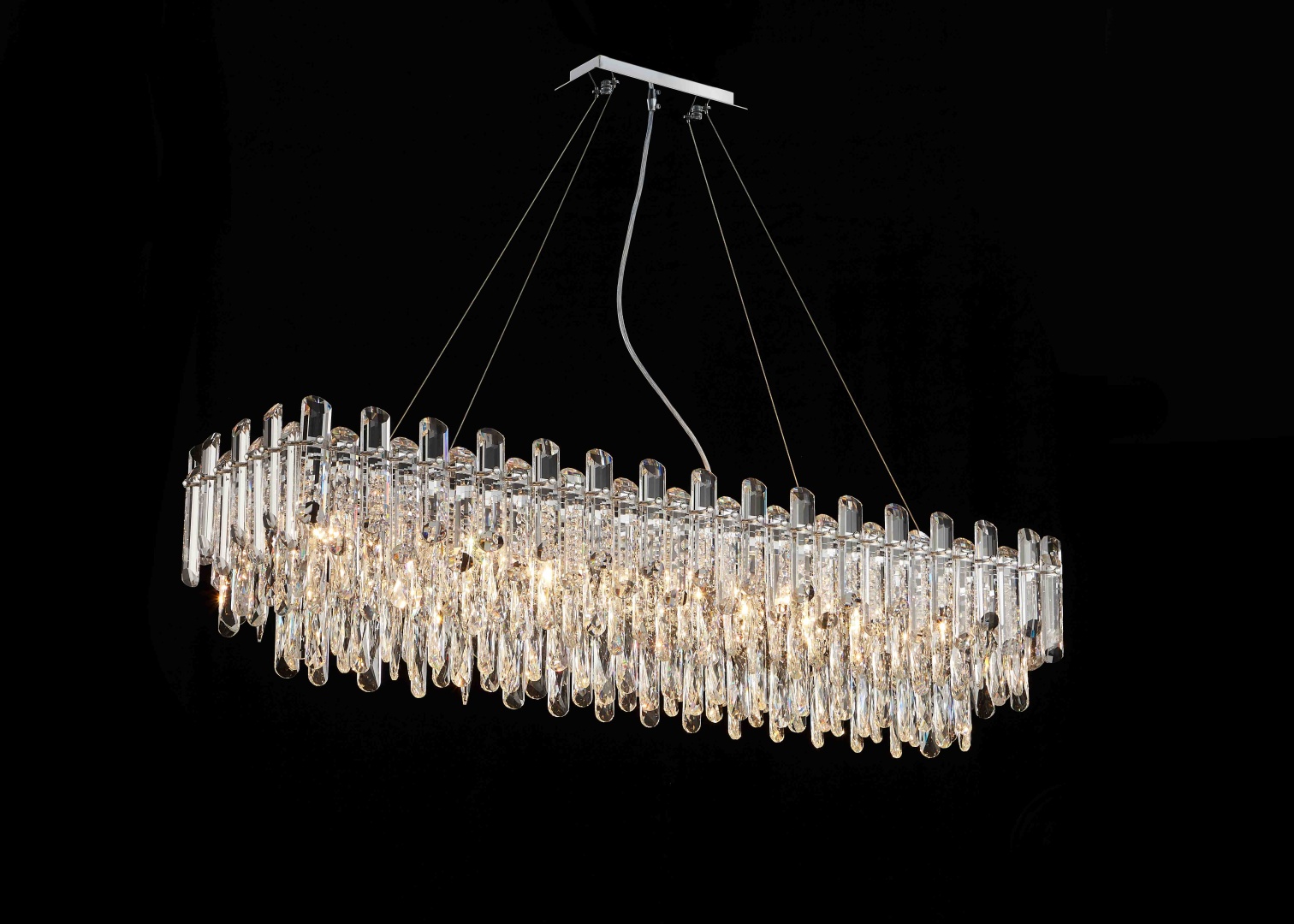 Изображение товара NW076-L1200*W300*H290 RECTANGLE CHROME (1) Люстра (в 2-х коробках) NW # от магазина N&M Home