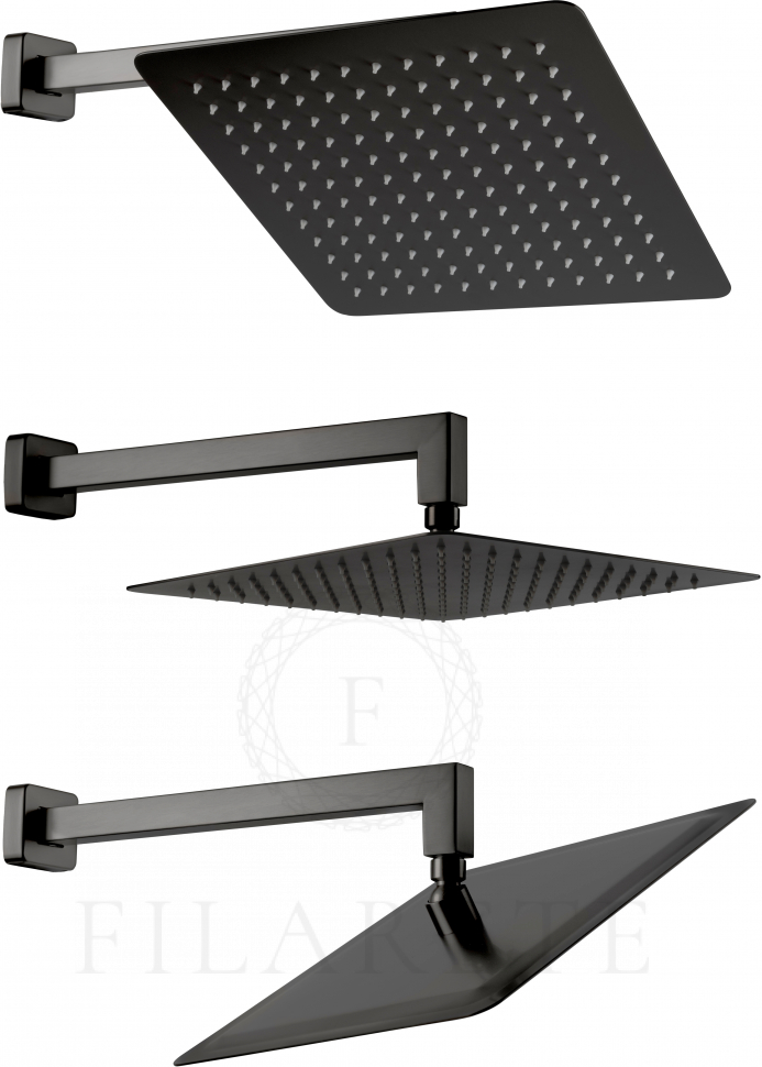 Изображение товара Душевой комплект FILARETE Waterfall FL1010 (Графит) от магазина N&M Home