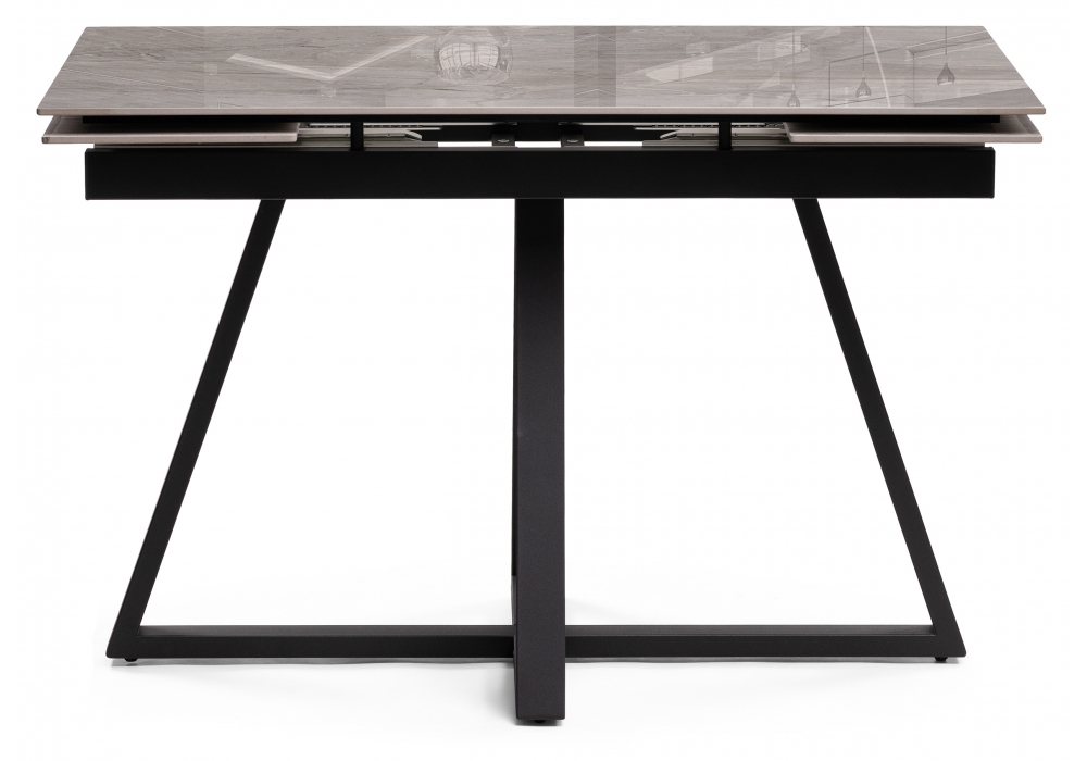 Изображение товара Керамический стол Силлем 120(180)х80х77 dyna fantasico grey / черный от магазина N&M Home