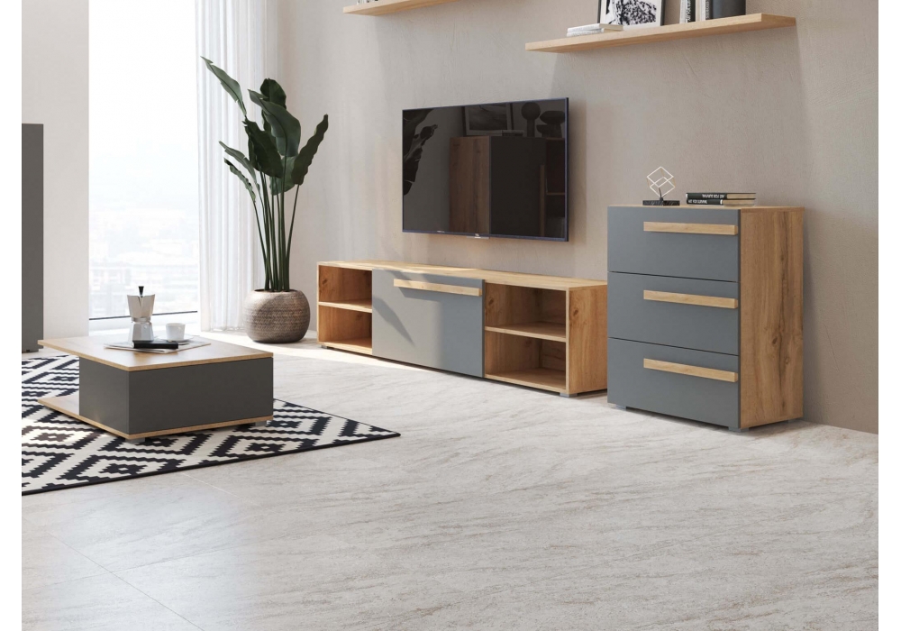 Изображение товара Комод Чернин дуб вотан / графит от магазина N&M Home