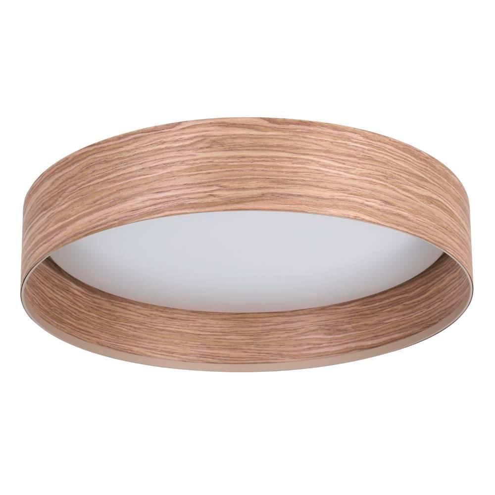 Изображение товара 900463 Потолочный светильник LUPPINERIA, LED 21,6W, 2500lm, H80, ?380, сталь, пластик, песочный, белый/дерево, коричневый от магазина N&M Home