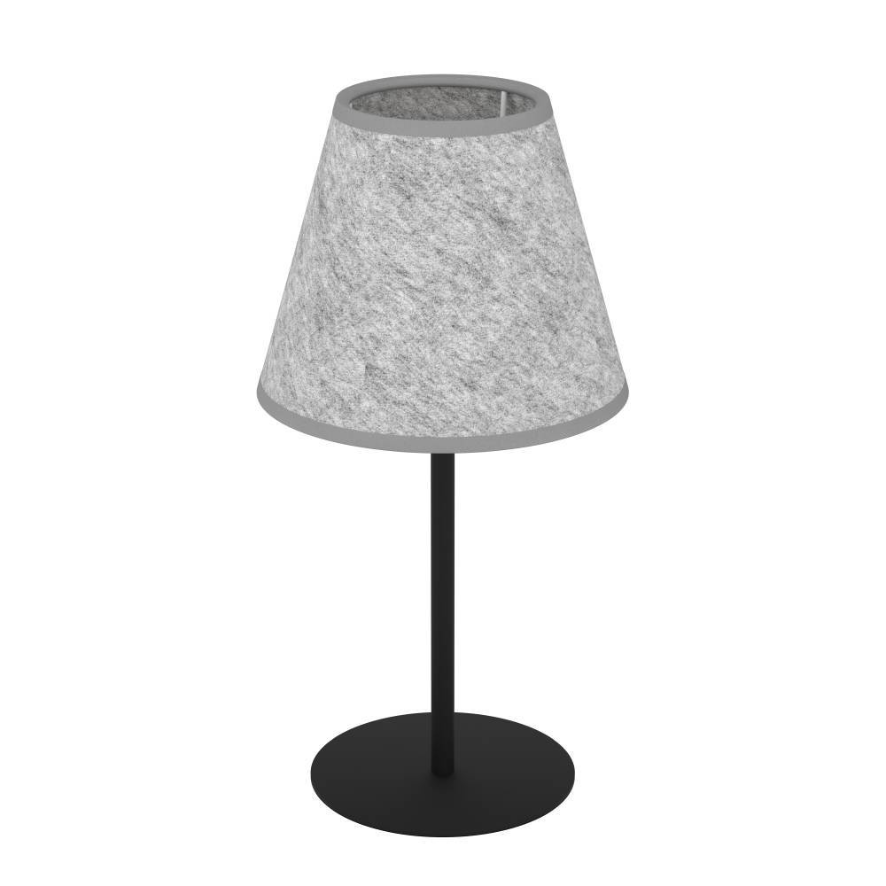 Изображение товара 43986 Настольная лампа ALSAGER, 1X40W (E27), H395, сталь, черный / фетр, серый от магазина N&M Home