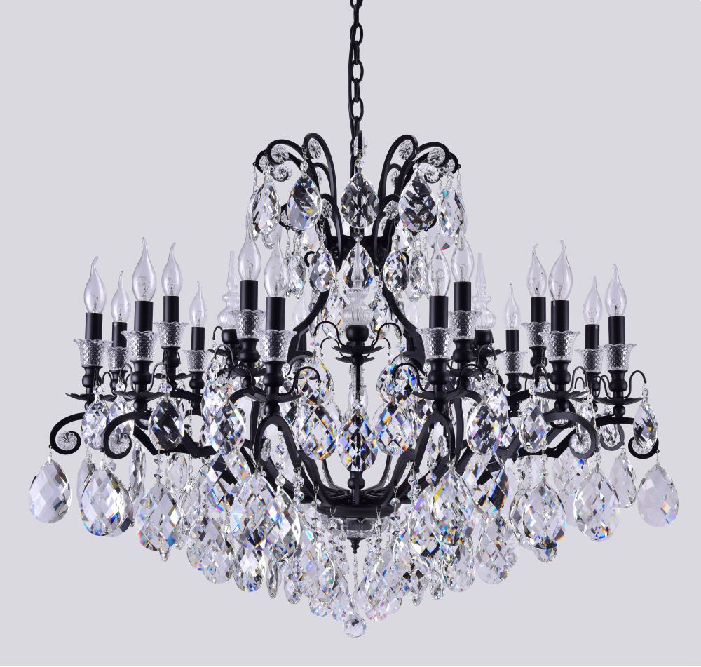 Изображение товара Люстра Crystal Lux MAGNIFICO SP19 BLACK/TRANSPARENT от магазина N&M Home