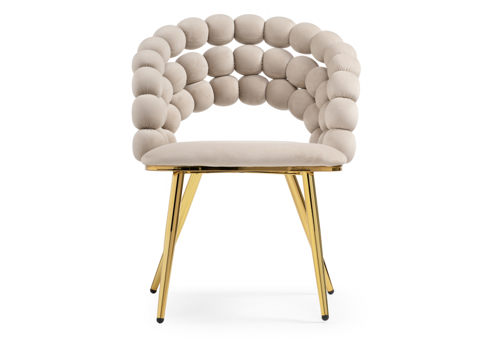 Изображение товара Стул на металлокаркасе Ball beige / gold от магазина N&M Home