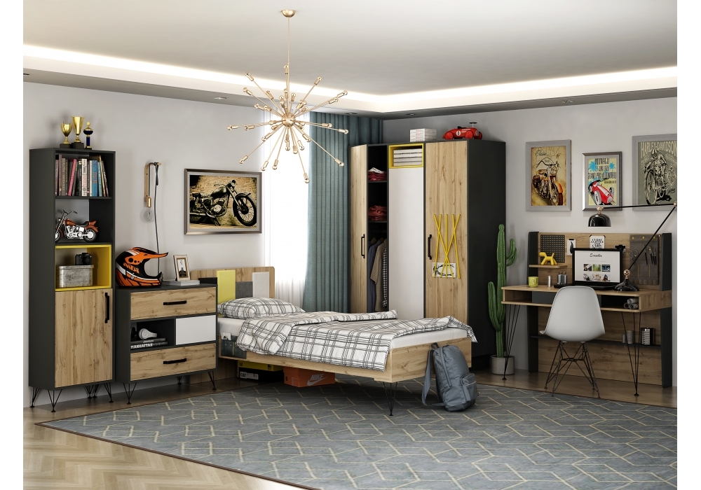 Изображение товара Кровать Нобира 90х200 дуб ирландский от магазина N&M Home