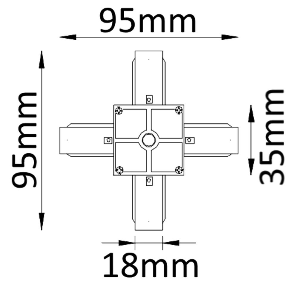 Изображение товара Соединитель X-образный (однофазный) Crystal Lux CLT 0.211 04 BL от магазина N&M Home