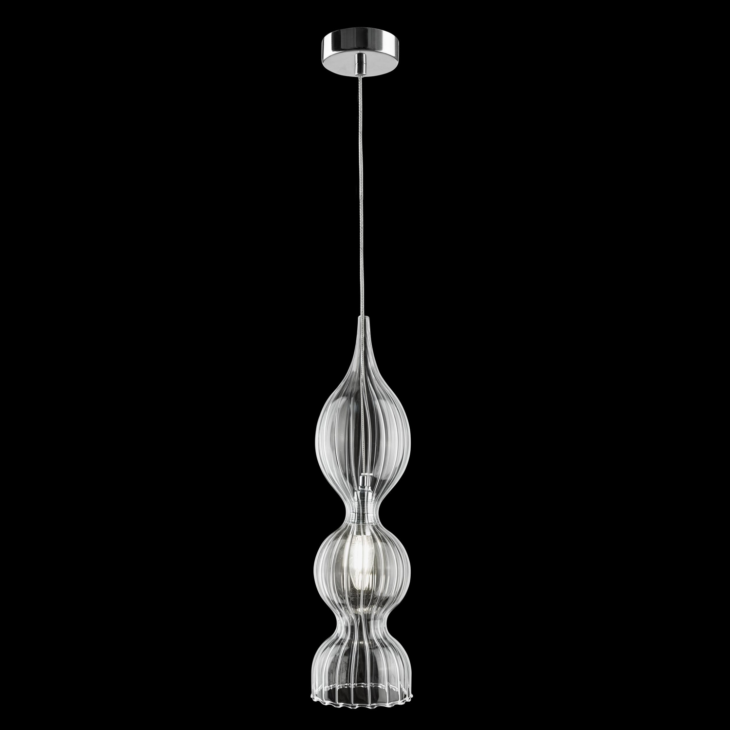 Изображение товара Светильник подвесной Crystal Lux IRIS SP1 B TRANSPARENT от магазина N&M Home