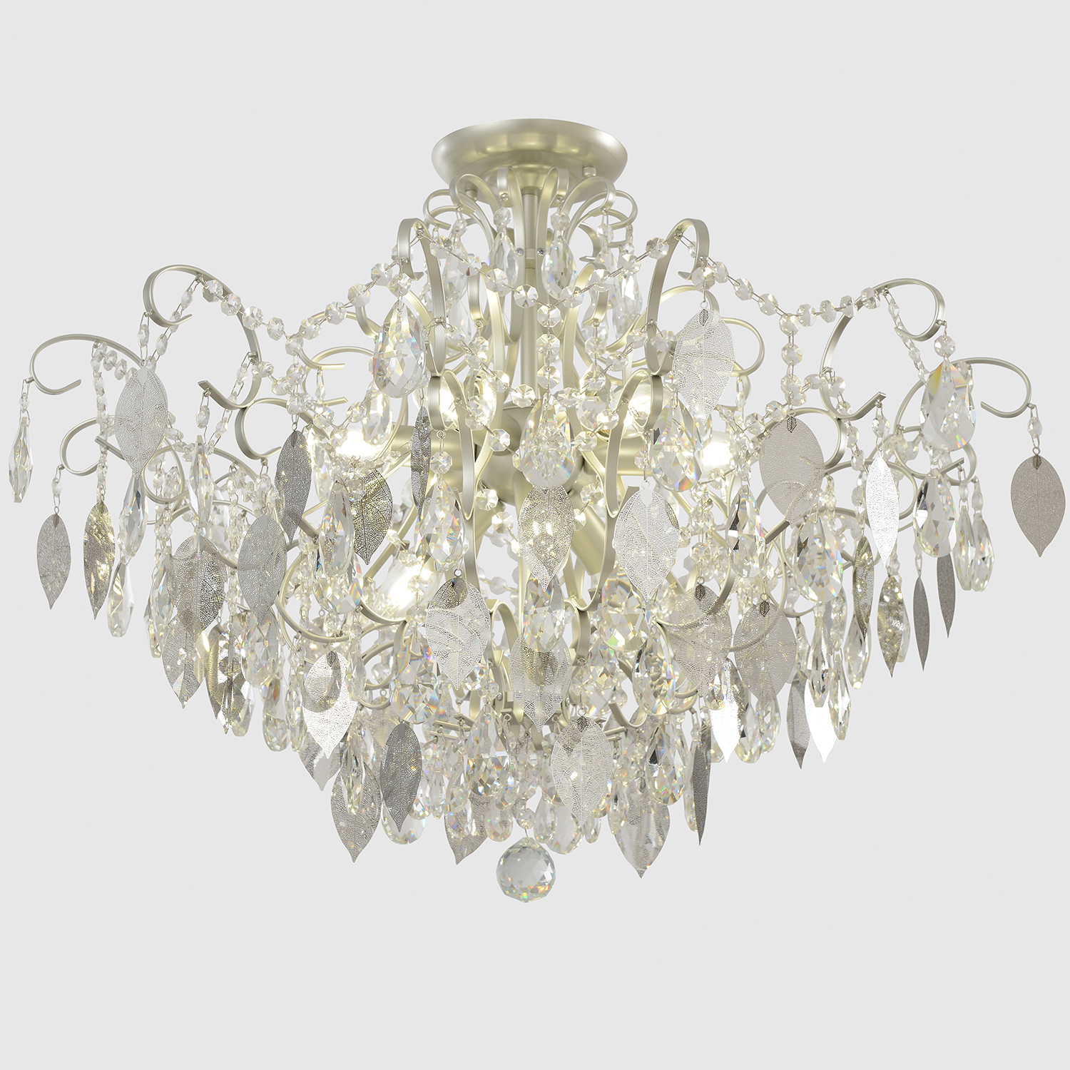 Изображение товара Светильник потолочный Crystal Lux ESMIRALDA PL9 SILVER от магазина N&M Home