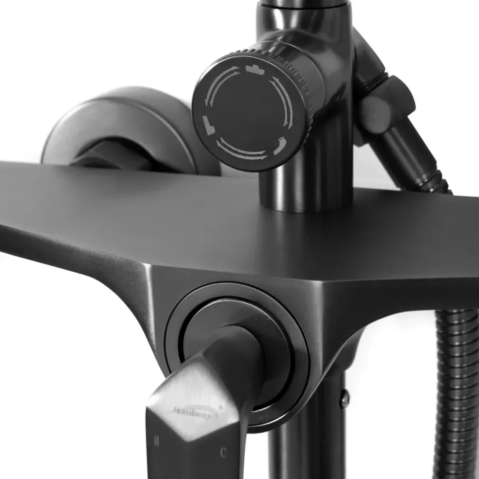 Изображение товара Душевая система Hansberge H5068 Графит от магазина N&M Home