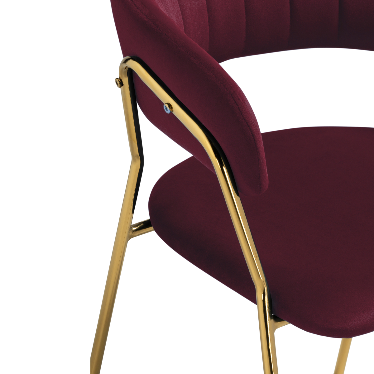 Изображение товара Стул на металлокаркасе Kamelia 1 wine red / gold от магазина N&M Home