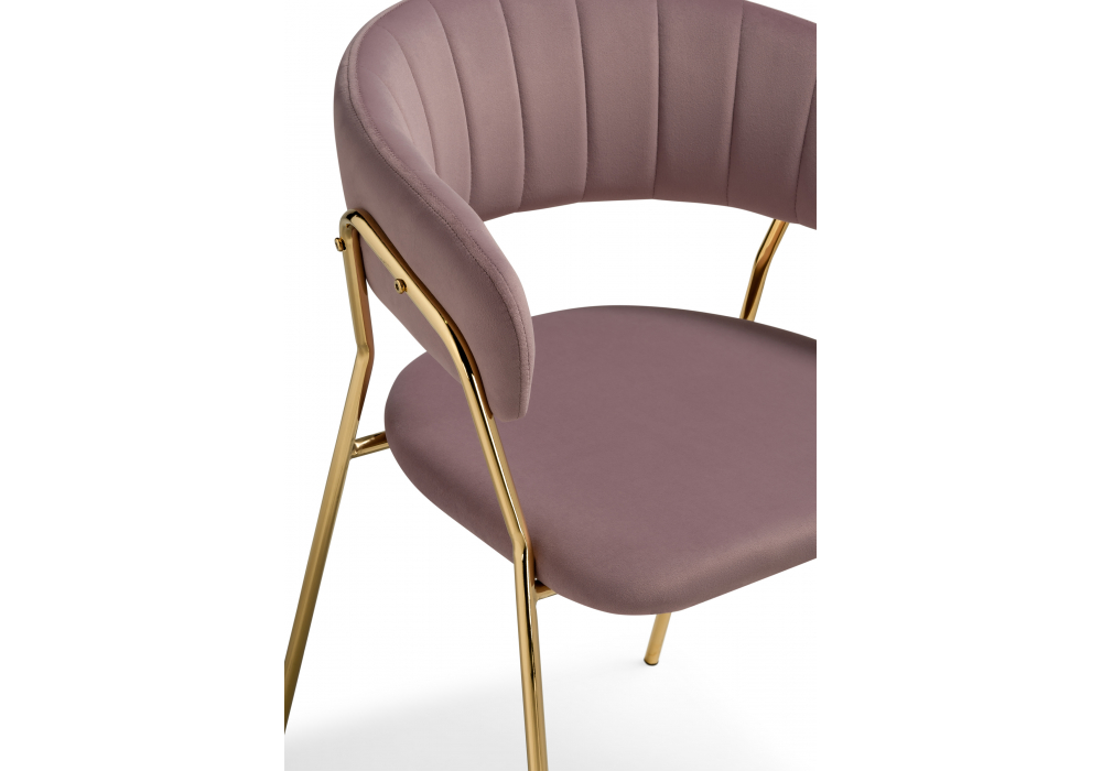 Изображение товара Стул на металлокаркасе Kamelia 1 light purple /gold от магазина N&M Home