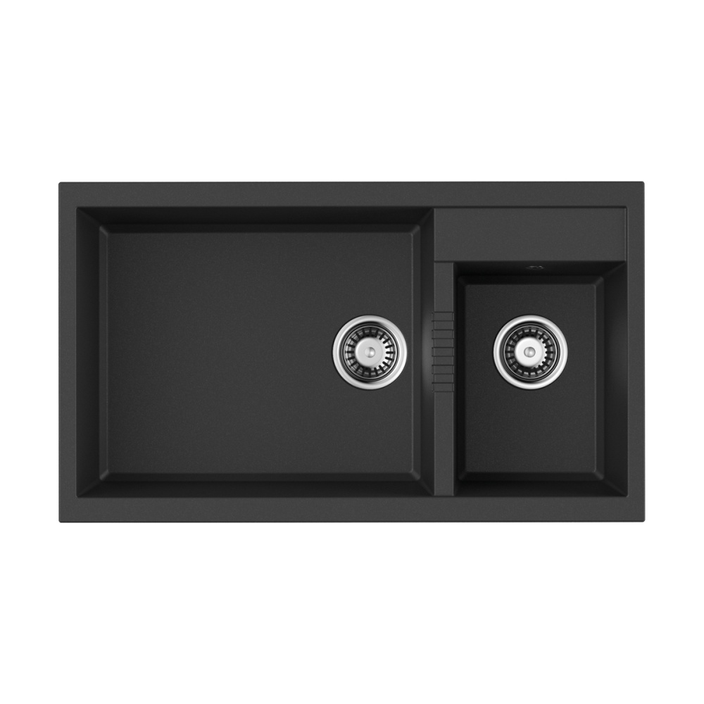 Изображение товара Omoikiri Tedori 86-2-LB-BL Tetogranit/черный от магазина N&M Home