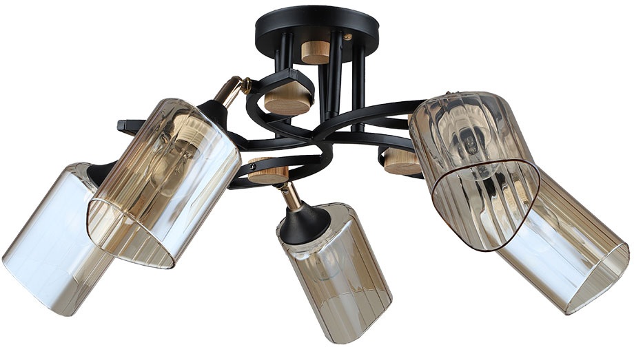 Изображение товара Потолочная люстра Glamore A5076PL-5BK от магазина N&M Home
