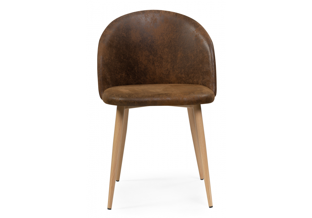 Изображение товара Стул на металлокаркасе Aldo dark brown / wood от магазина N&M Home