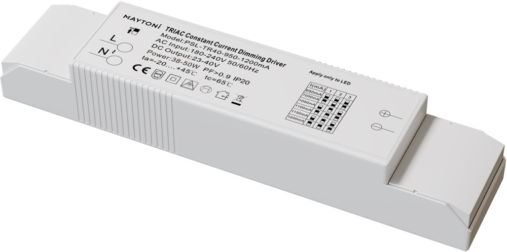 Изображение товара Блок питания Источники питания Triac PSL-TR40-950-1200mA от магазина N&M Home