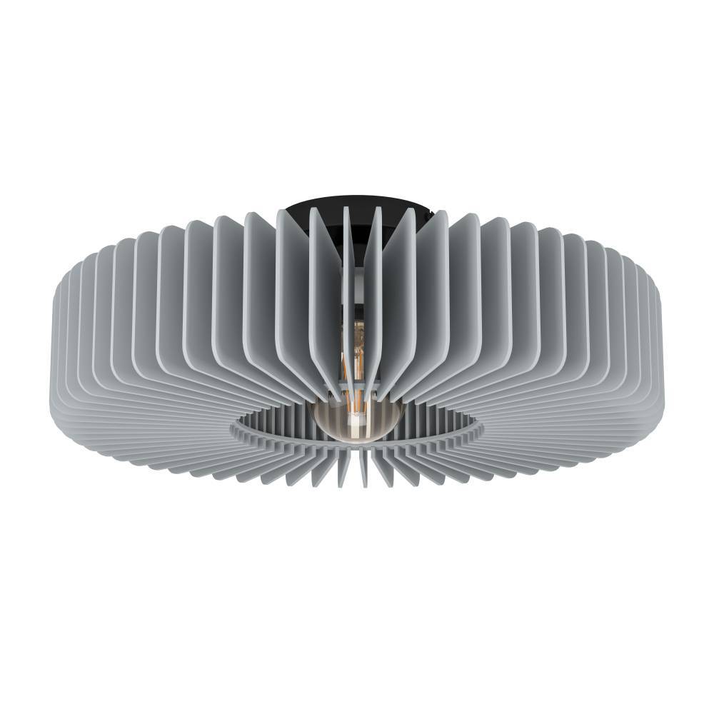 Изображение товара 900832 Потолочный светильник PALOMBAIA, 1X40W (E27), H175, ?500, сталь, черный / дерево, серый от магазина N&M Home