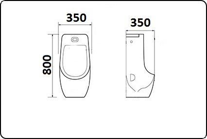 Изображение товара Писсуар подвесной CeramaLux X546P от магазина N&M Home