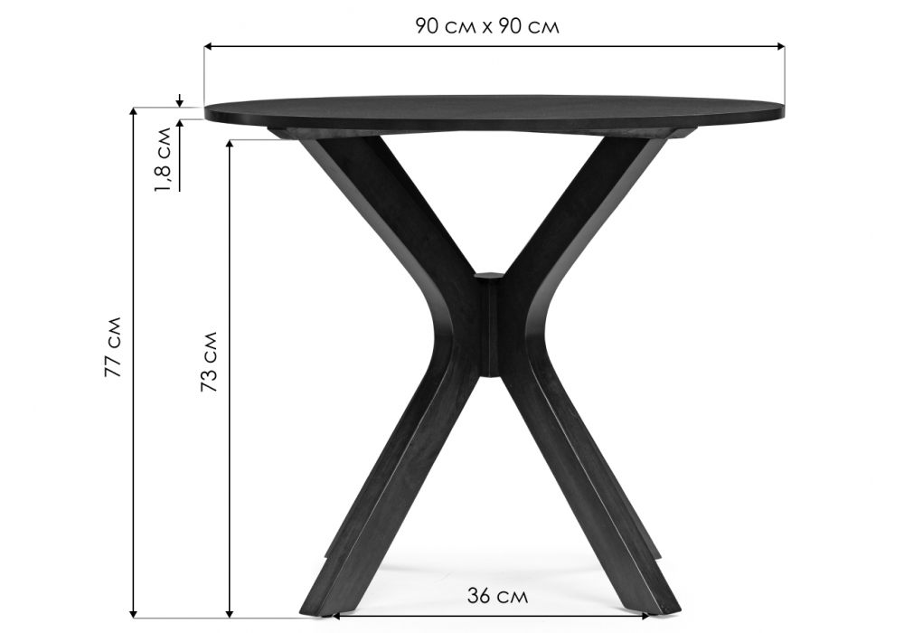 Изображение товара Стол деревянный Feder 90х90х77 dirty oak от магазина N&M Home