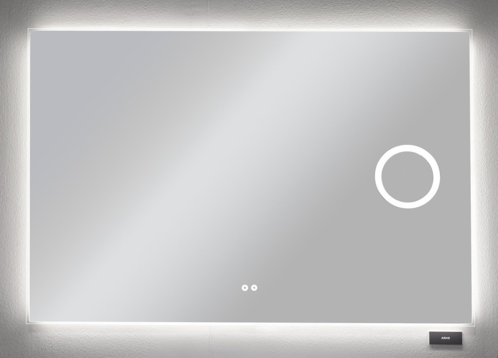 Изображение товара Xpertials Shira, прямоугольное зеркало Led 100х80 см: датчик подсветки с диммером и датчик антизапот от магазина N&M Home