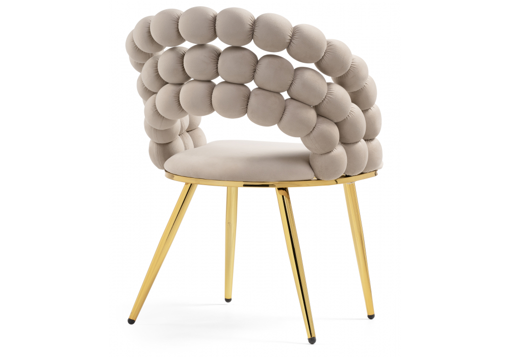 Изображение товара Стул на металлокаркасе Ball beige / gold от магазина N&M Home