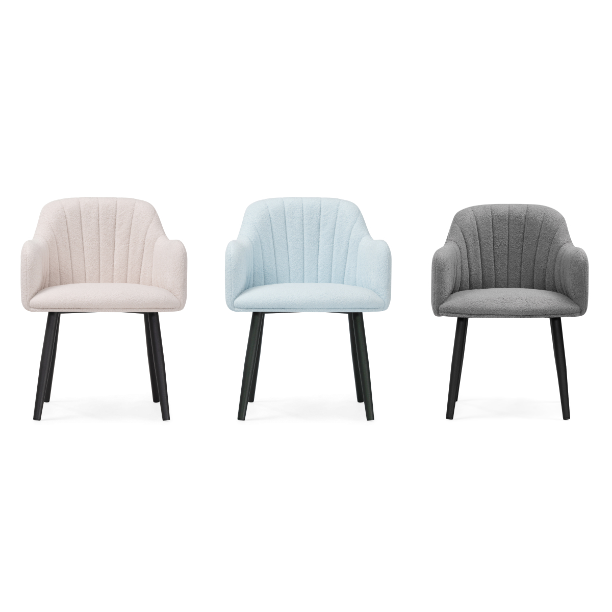 Изображение товара Стул на металлокаркасе Халли lamb 11 / черный от магазина N&M Home
