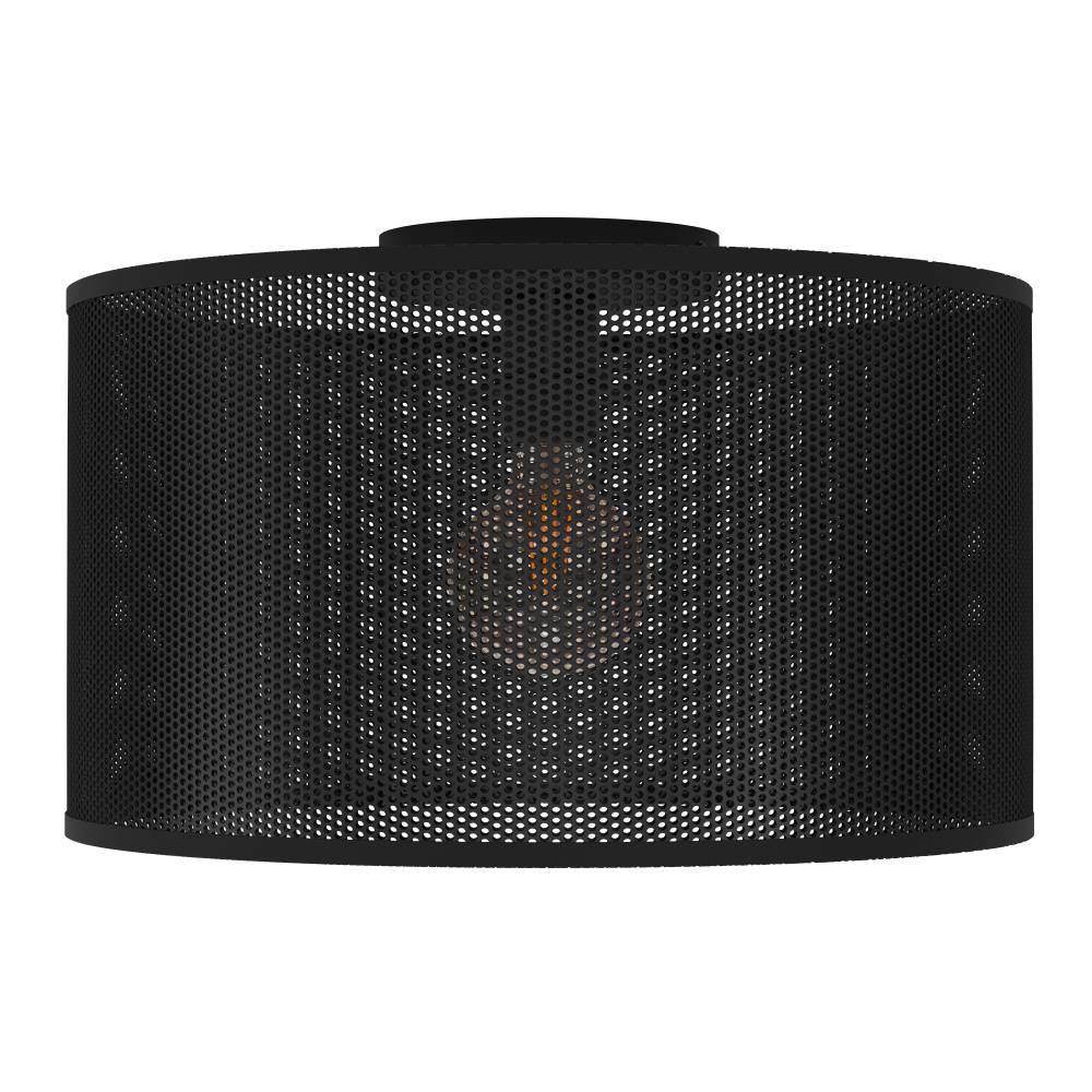 Изображение товара 43794 Потолочный светильник MANBY, 1Х40W, E27, H280, ?450, сталь, черный от магазина N&M Home