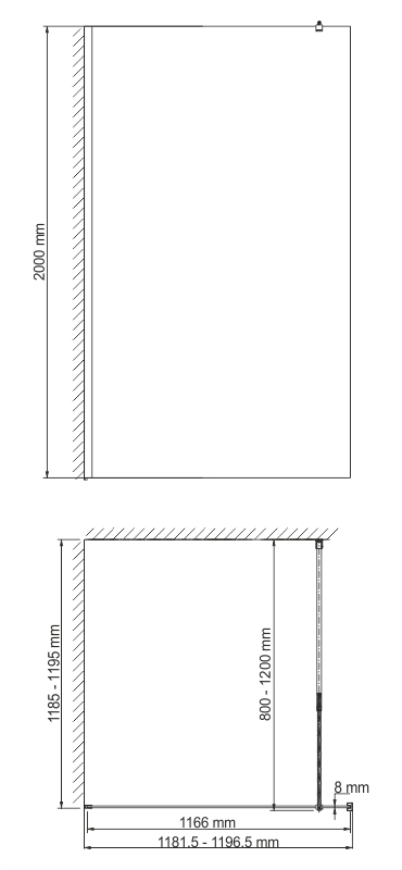 Изображение товара Rossel 28W40 Душевая перегородка от магазина N&M Home