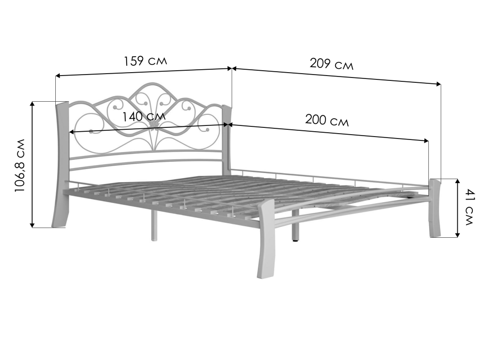 Изображение товара Кровать Виктори 4 140х200 белая от магазина N&M Home