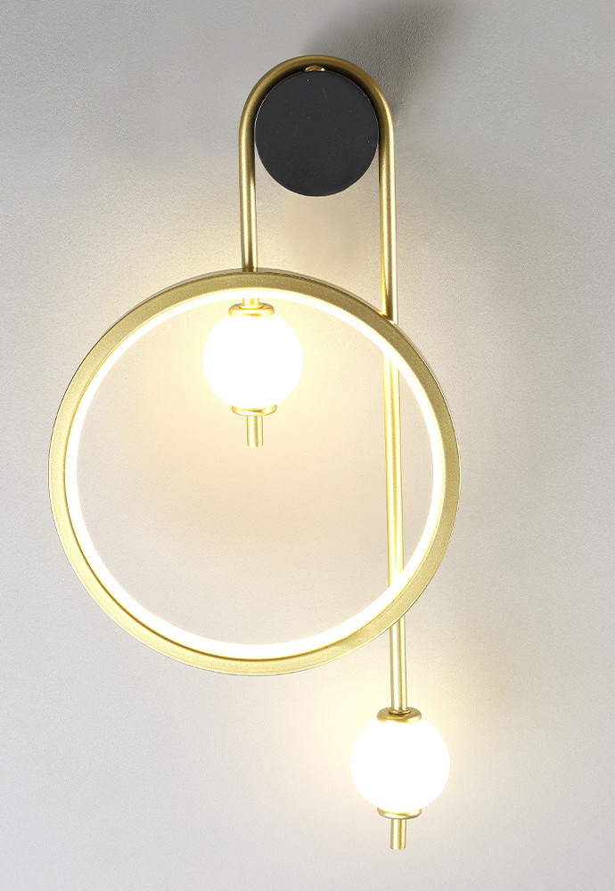 Изображение товара Бра Crystal Lux RODRIGO AP20W LED BLACK/GOLD от магазина N&M Home