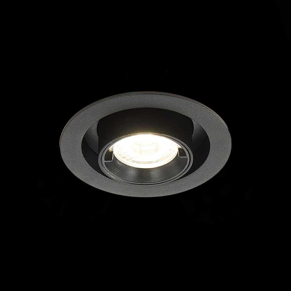 Изображение товара ST702.348.12 Св-к встр. Черный LED 1*12W 4000K 900Lm Ra80 24° IP20 D90xH92 180-240V от магазина N&M Home