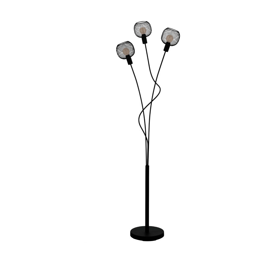 Изображение товара 43377 Торшер WRINGTON 1, 3X40W(E14), L340, B305, H1495, осн.?230, сталь, черный от магазина N&M Home