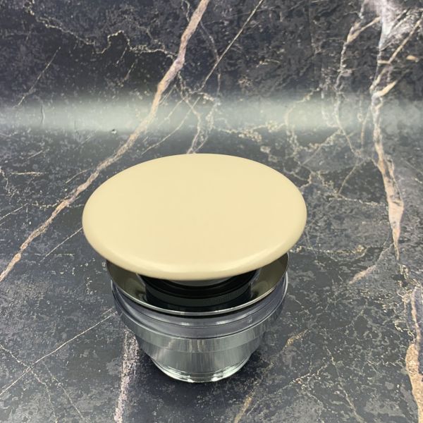 Изображение товара White Ceramic, донный клапан CLICK CLACK с керамической накладкой, цвет фанго матовый от магазина N&M Home