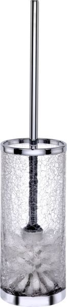 Изображение товара Surya Crystal, напольный ерш без крышки 9х9хh36 см, эффект битого стекла, цвет хром от магазина N&M Home