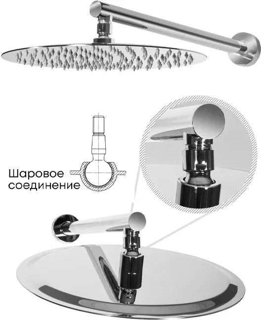 Изображение товара Душевая система скрытого монтажа Grocenberg GB5001 Хром от магазина N&M Home